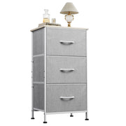Cassettiera con 3 cassetti in tessuto ¨C zephmum ¨C grigio chiaro 60x40x80