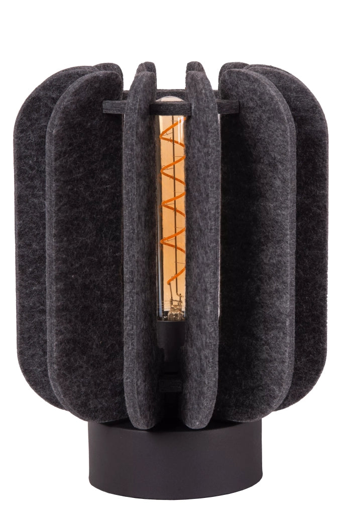 Lampada da tavolo Lucide Rafal grigio/nero E27 31cm