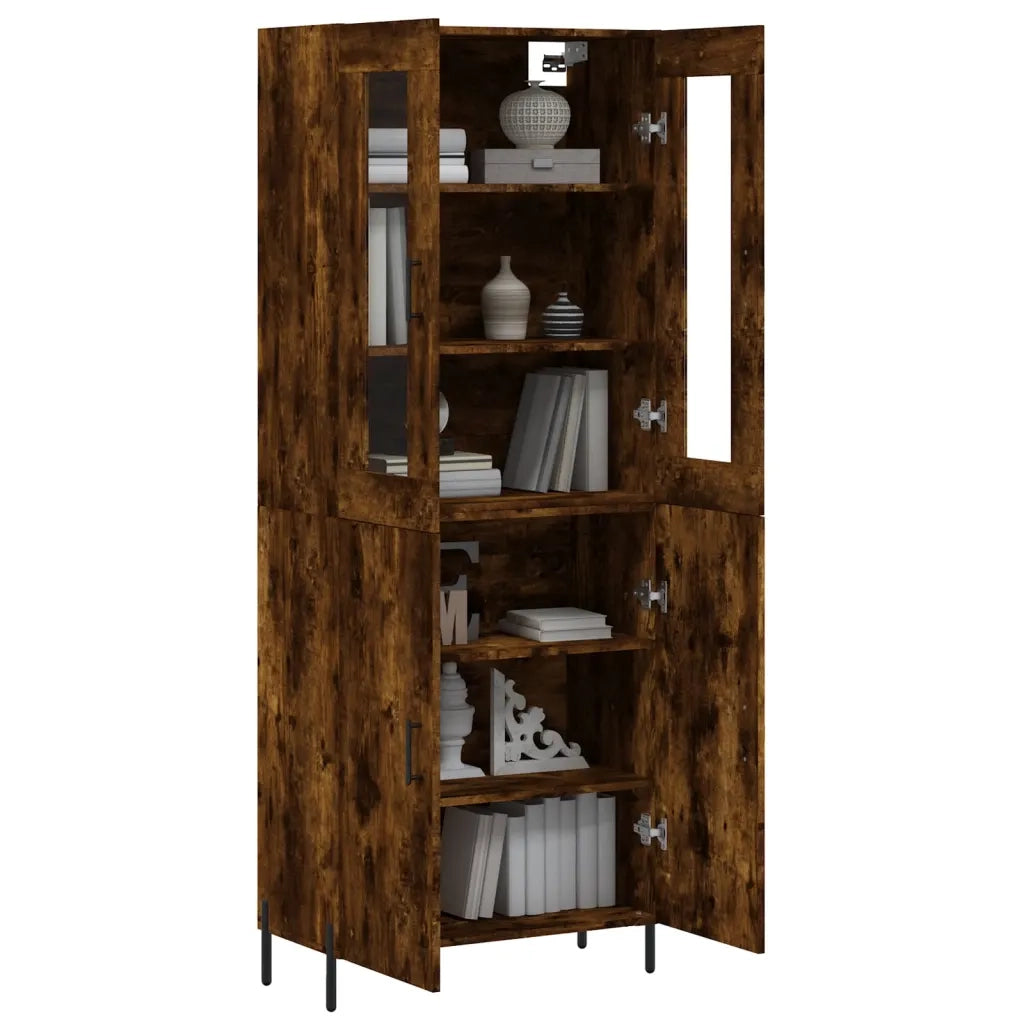 Credenza Rovere Fumo  69,5x34x180 cm in Legno Multistrato 3198222