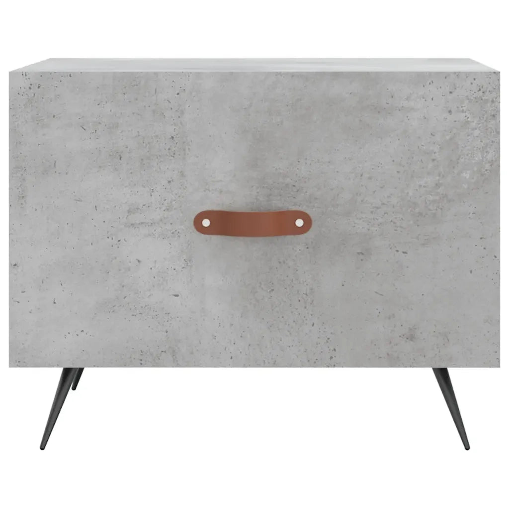 Tavolino Salotto Grigio Cemento 50x50x40 cm Legno Multistrato 829340