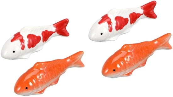 Decorazioni per acquario a forma di pesce - 4 pezzi - Decorazione per tavolo - Ornamento per giardino zen - Dimensioni 10 x 4 x 3,5 cm - Decorazione per immagine