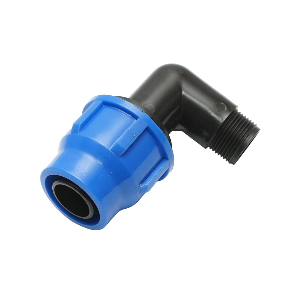 Gomito per tubo di gocciolamento con filettatura esterna D32mmx3/4 pollice, per sistemi di irrigazione