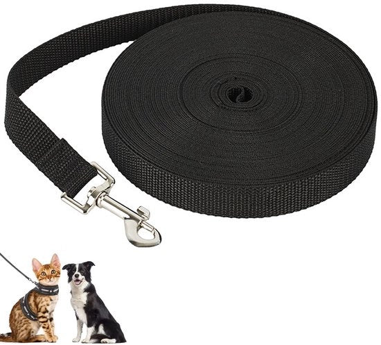 Cinturone per cani da allenamento 10 metri - Cinturone robusto per cani - Impermeabile - Resistente alla sporcizia - Materiale morbido - Anello corrosione resistente - Cinturone per cani