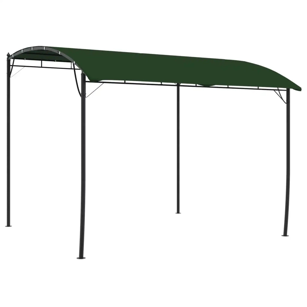 Gazebo 3 x 3 x 2,55 m Verde Tessuto e Alluminio 180 gsm