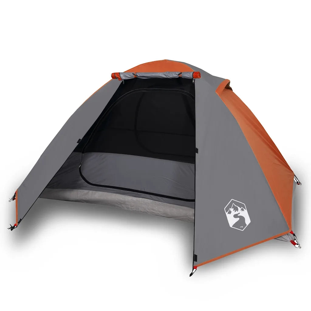Tenda da Campeggio a Cupola 2 Persone-Tenda per Escursionismo Arancione Impermeabile 701198