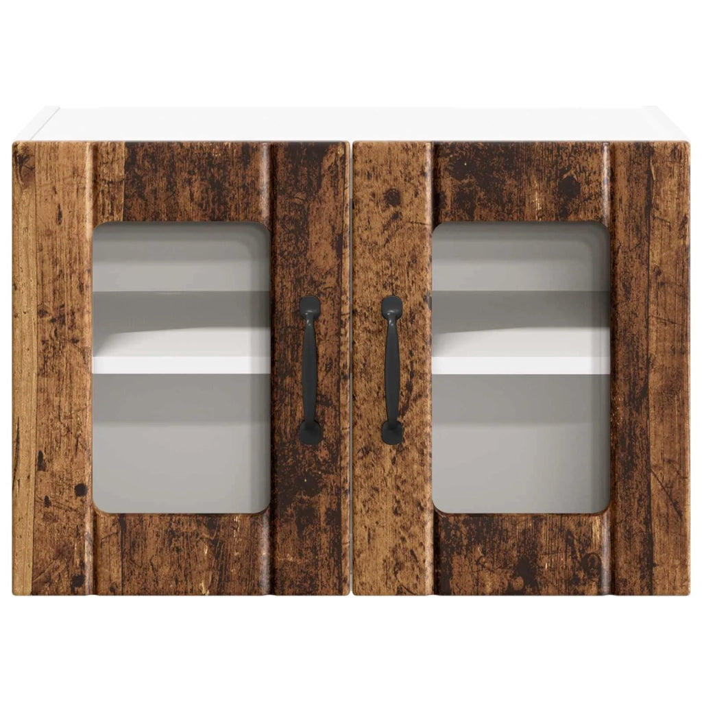 Mobile in vetro da parete LUCCA Legno antico 60 x 31 x 40 cm 884981