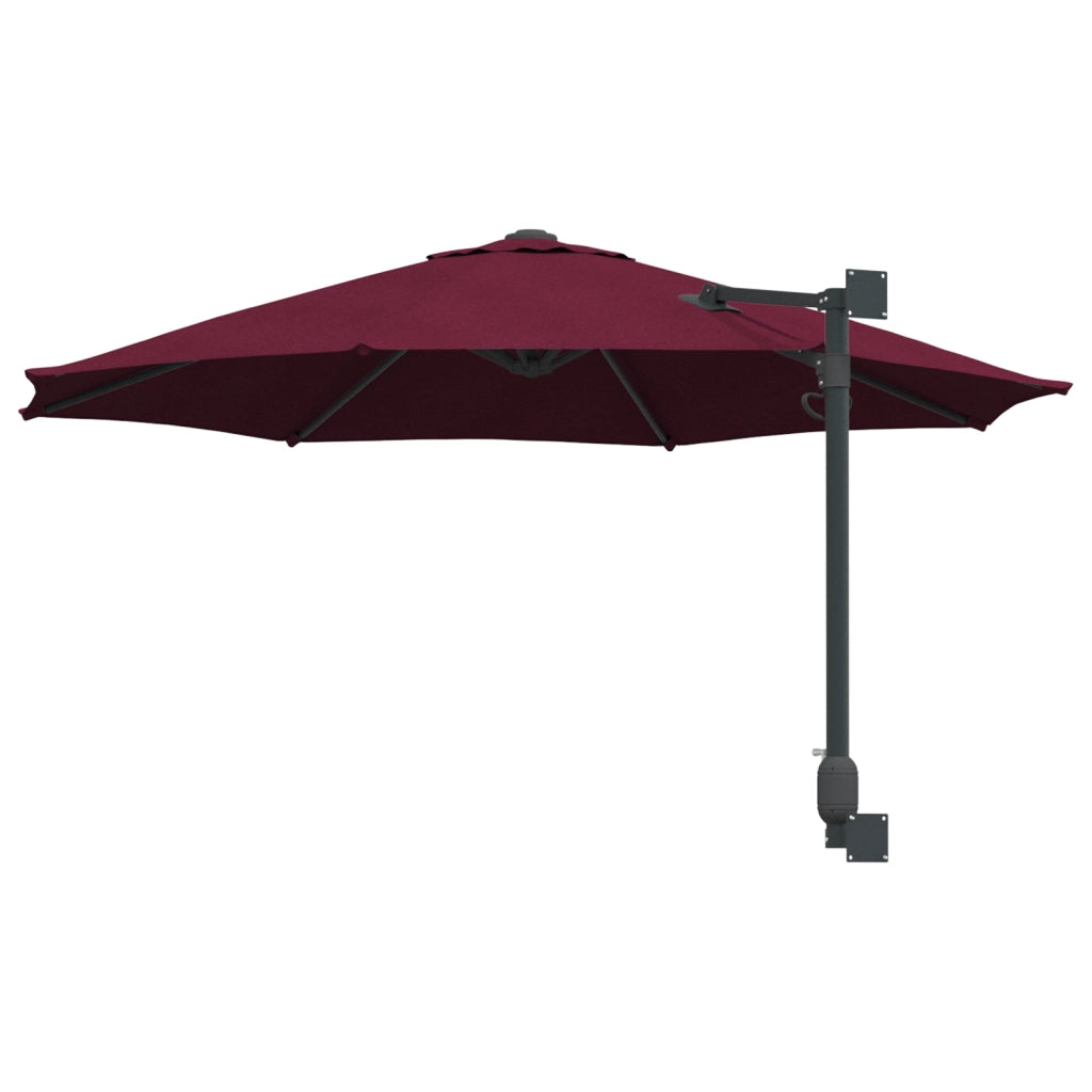 Ombrellone da patio Rosso Bordeaux Poliestere Grande Pieghevole