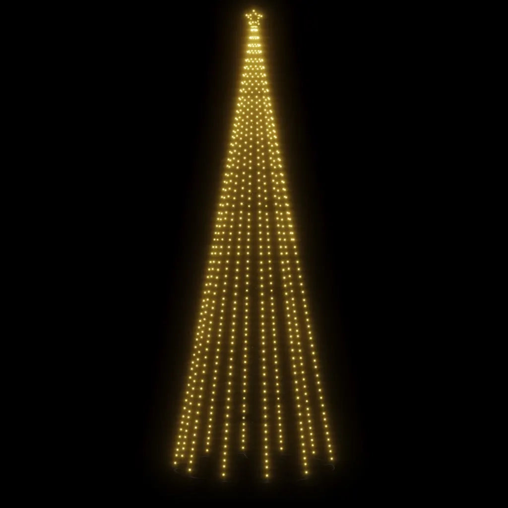 Albero di Natale a Cono Bianco Caldo 732 LED 160x500 cm 343494