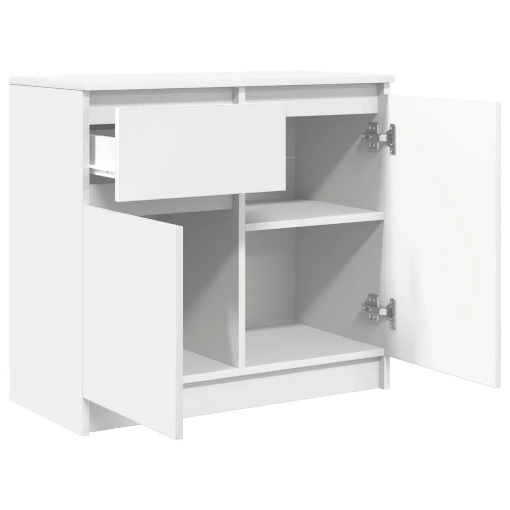 Credenza con Cassetto-Buffet-Armadio da cucina Bianco 71x35x65 cm in Legno Multistrato 417613