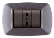 10pz placca life mod. living vulcanizzato grigio chiaro 3posti cod:ferx.41553.stock