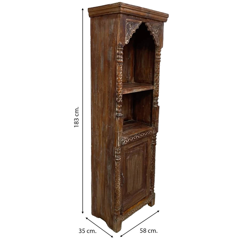 Libreria artigianale in legno 58x35x183h cm
