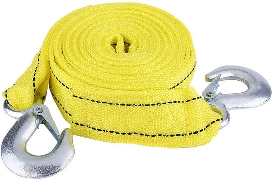 Attrezzo per rimorchio - Cavo per rimorchio - Capacità di carico 5 ton - Lunghezza 4 metri - Accessorio per veicoli ausiliari - Ideale per emergenze - Cavo di trazione robusto