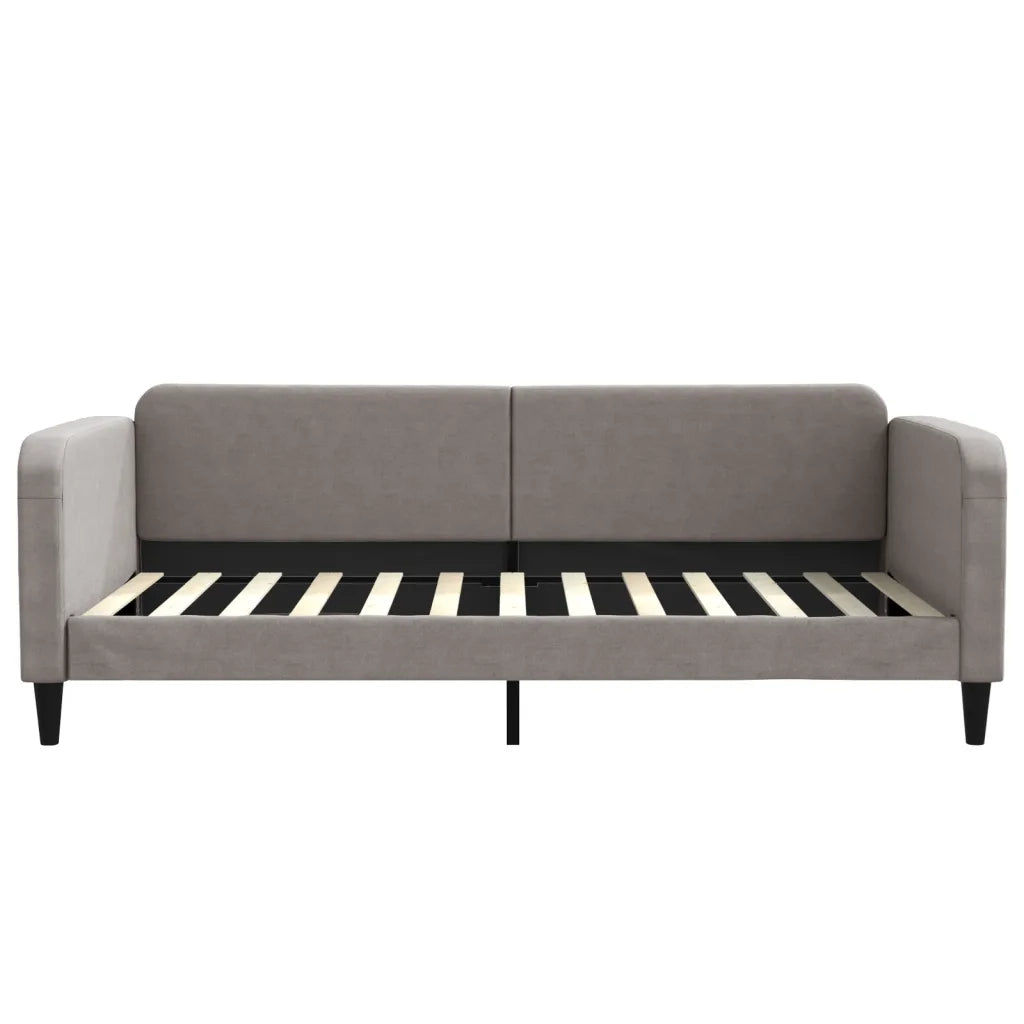Divano Letto con Materasso Tortora 100x200 cm in Tessuto