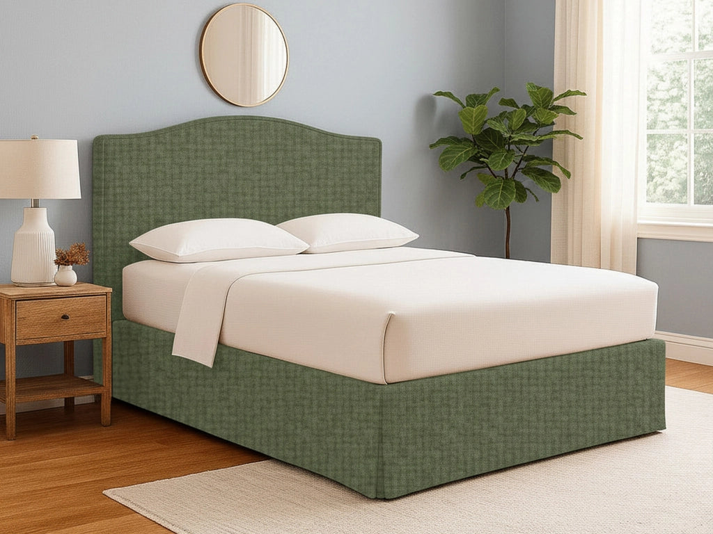 Eccles, Letto Singolo Sfoderabile Made in Italy, Verde