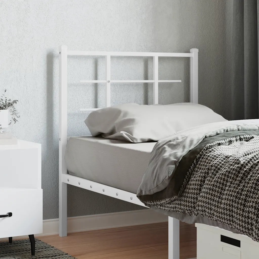 Testiera | Testata di Ricambio in Metallo Bianco 75 cm