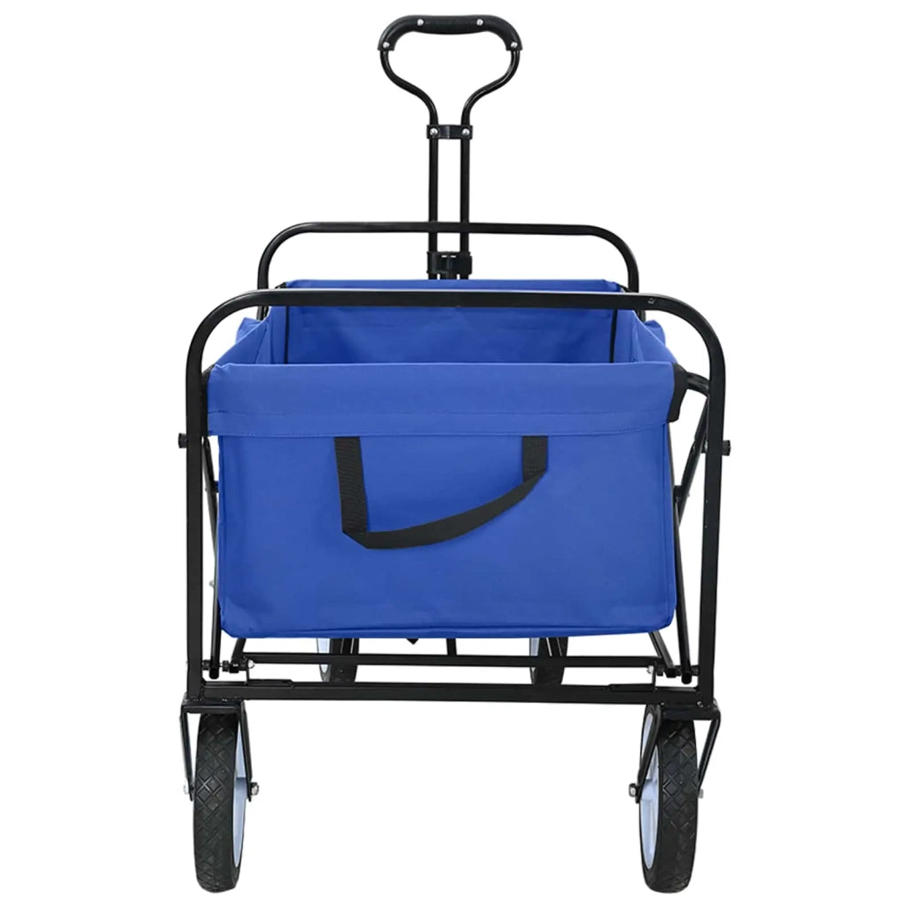 Carrello a Mano Pieghevole Blu 94 x 53 x 99 cm Tessuto Oxford 42020662