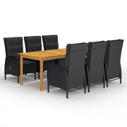 Set da Pranzo da Giardino 7 pz Nero cod mxl 36969