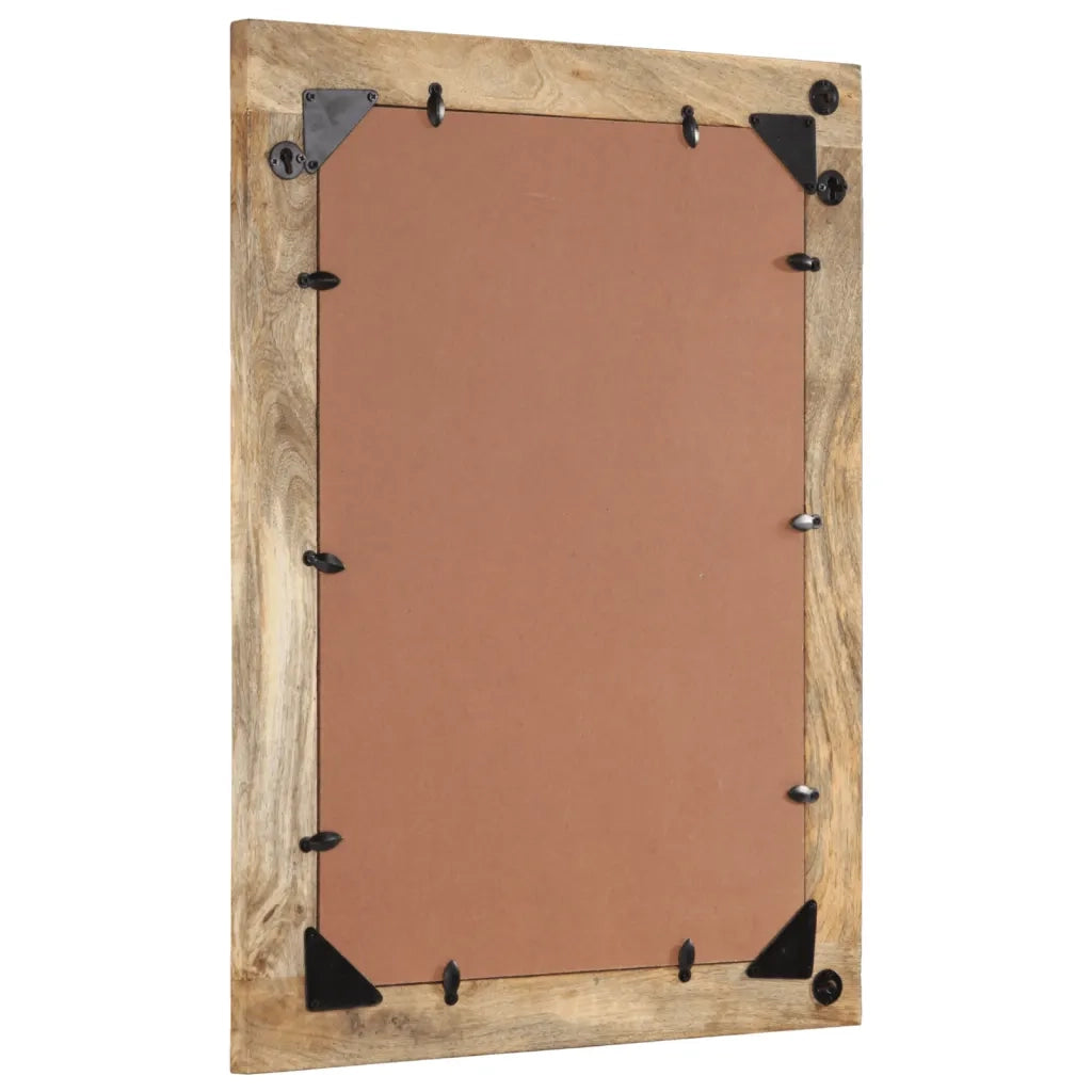 Specchio da Bagno 50x70x2,5 cm Legno Massello di Mango e Vetro 358243