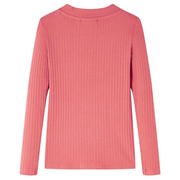 Maglietta da Bambina a Maniche Lunghe Rosa Antico 128