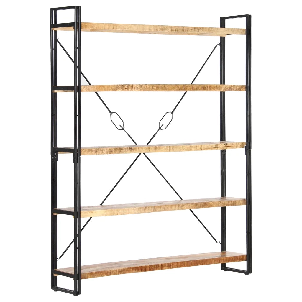 Libreria a 5 Ripiani 140x30x180 cm in Legno Massello di Mango 286580