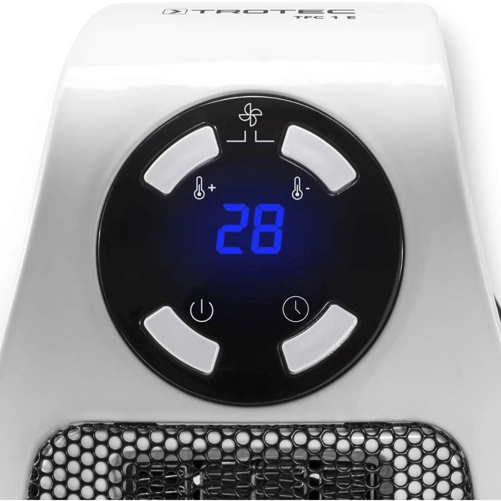 Trade Shop - Mini Stufa Elettrica A Muro Parete Display Digitale Handy Termo Riscalda 500 W -