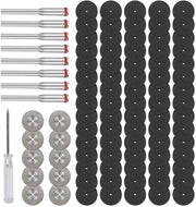 Set di dischi abrasivi mini per lavori di precisione, 60 lame per sega e 10 lame per sega circolare, inclusi 8 accessori di tenuta a 3 mm - Per acciaio inox e lavorazione del metallo