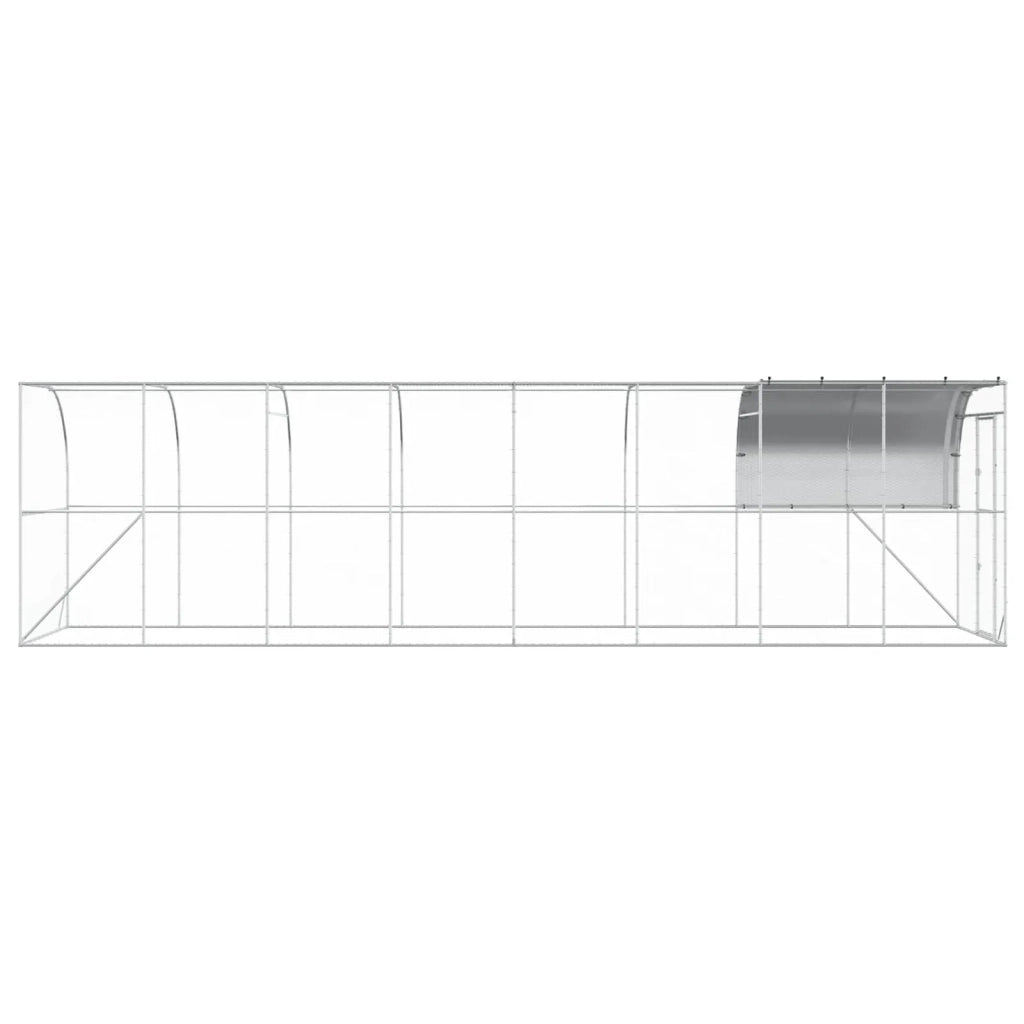 Gabbia per Polli Contro il Muro Argento 800 x 200 x 215 cm 3434743