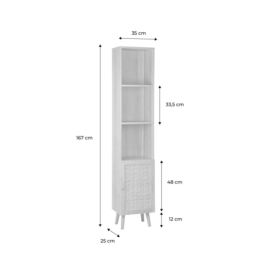 Armadio portaoggetti per il bagno, bianco sporco