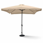 Parasole Quadrato Per Esterno Ombrellone Con Sistema A Manovella Copertura In Tessuto Poliestere Cotone Struttura Robusta In Acciaio Ideale Per Giardino Cortile Terrazza Piscina Area Living 3x3 Metri Tortora