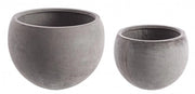 Set 2 Vasi Cement Sfera Grigio