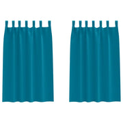 Tende Oscuranti | Tende Blackout con Anelli 2 pz Turchese 175 x 140 cm