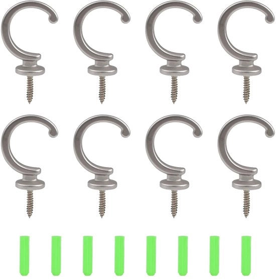 Haken da soffitto, 8 pezzi di viti a ghiera di zinco antiche a vite