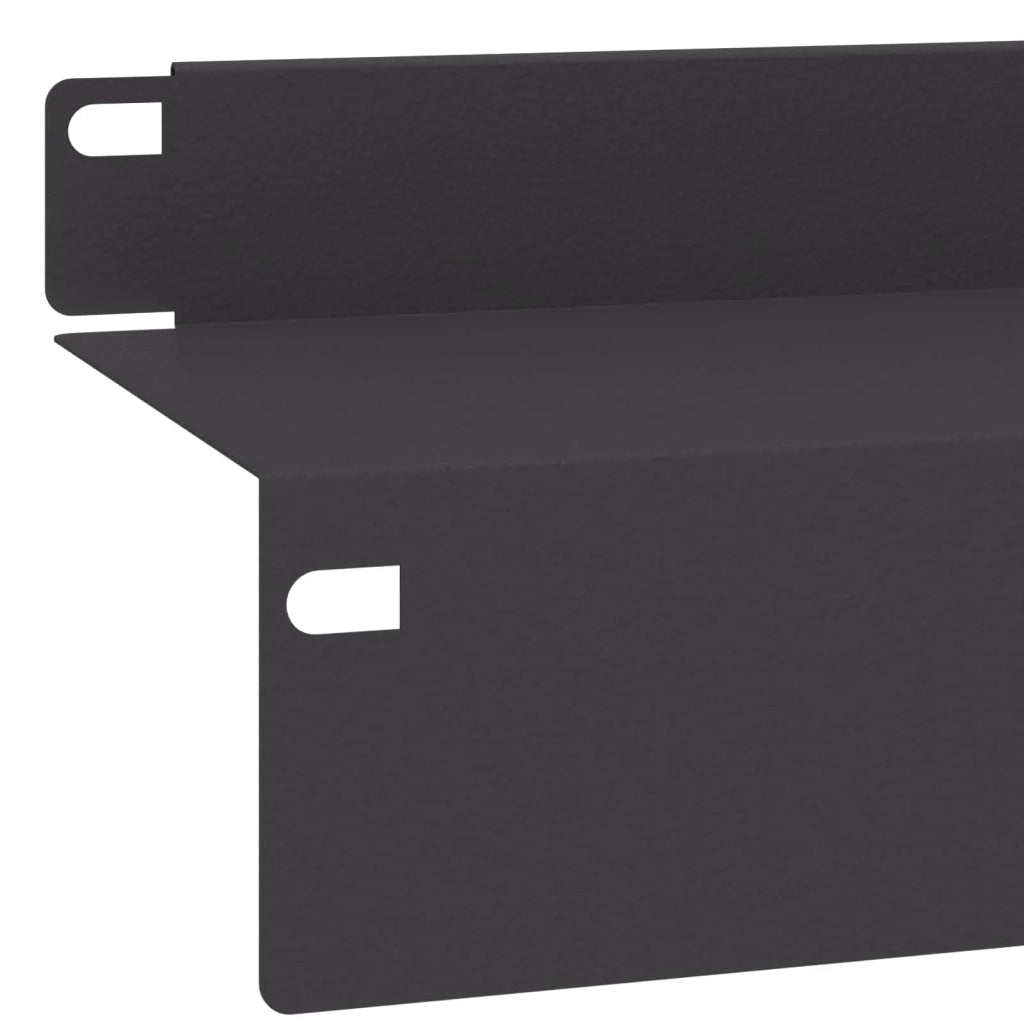 Bordura per Prato 20 pz 100 x 10 x 8 cm Acciaio Nero 8008869