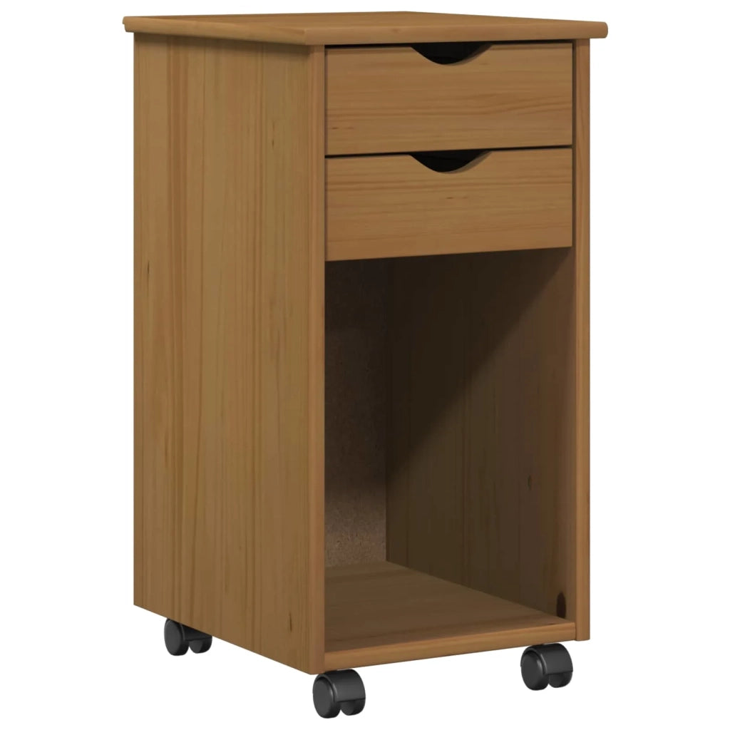 Set di Scrivania e Armadietto 2 pz Marrone Miele 3438775