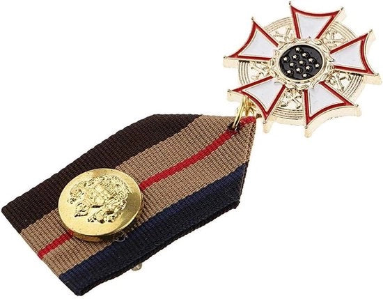 Broche a forma di croce in metallo con badge unico, ideale per accessori di moda e regali
