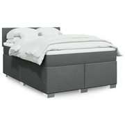 Giroletto a Molle con Materasso Grigio Scuro 140x200cm Tessuto 3285912