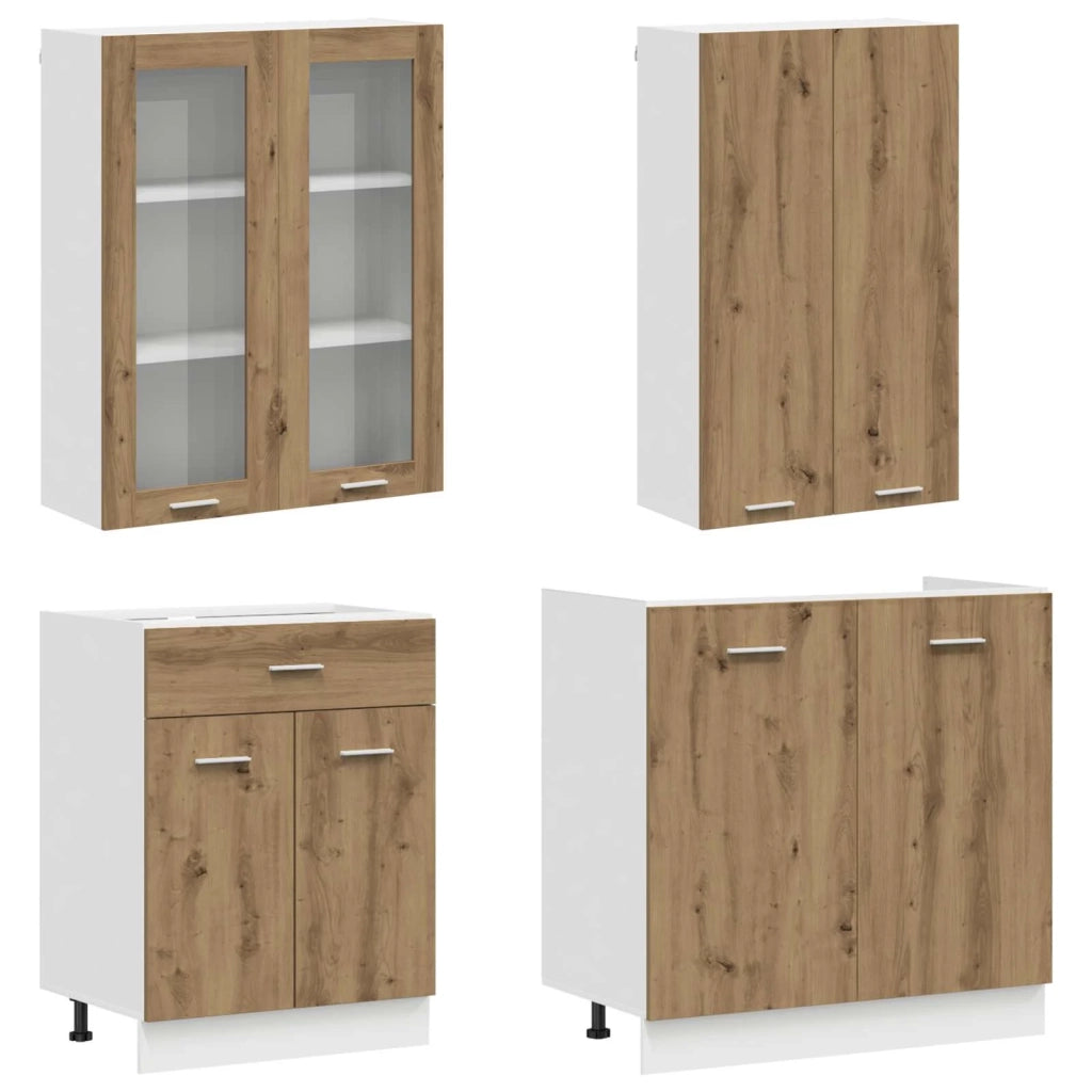 Unità Cucina LYON 4 pcs Rovere Artigianale Legno ingegnerizzato 3438370