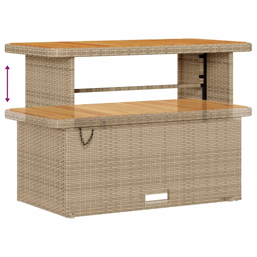 Set Divano da Giardino con cuscino 9 pcs Beige polyrattan