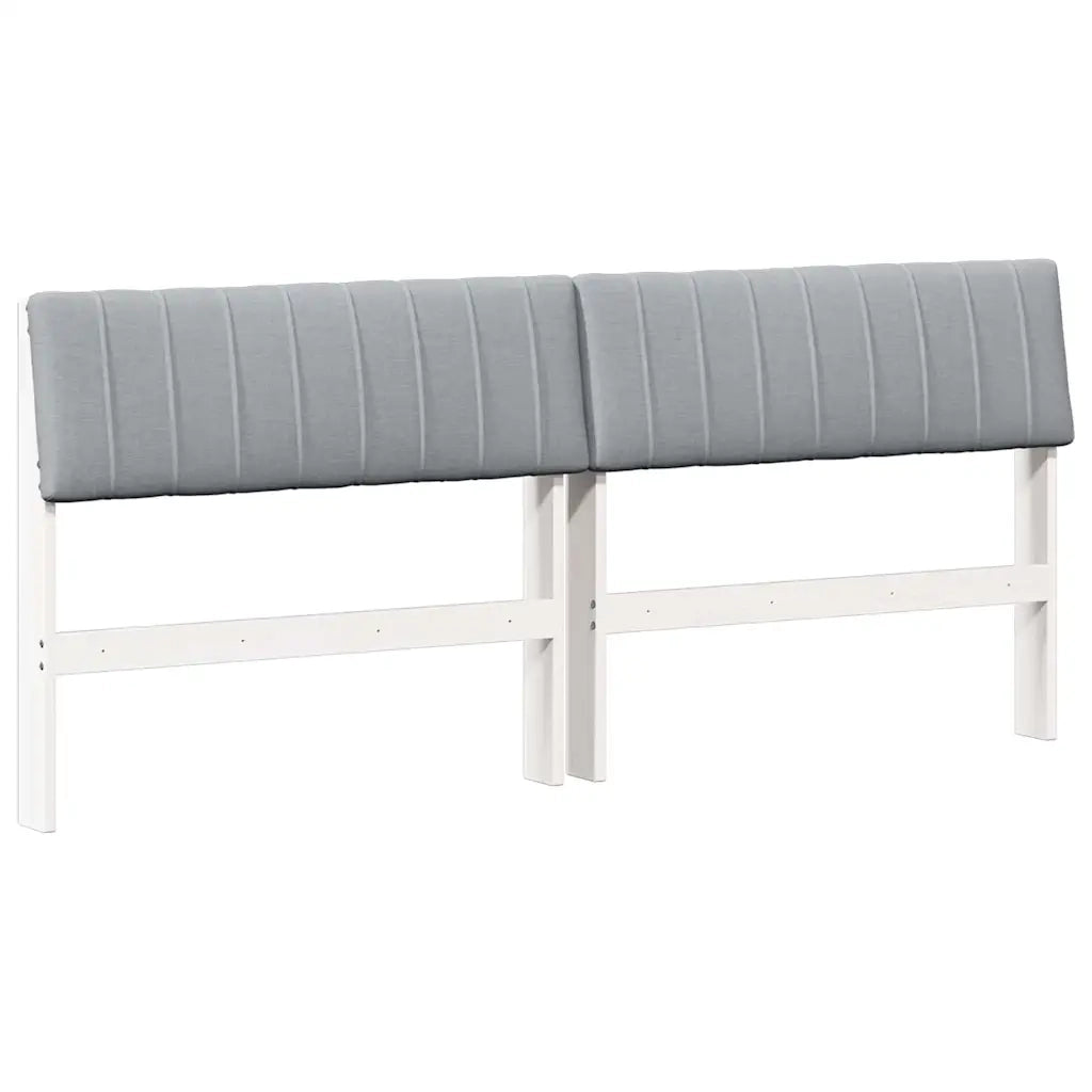 Testiera imbottita Grigio chiaro 180 cm Pino massello 879218