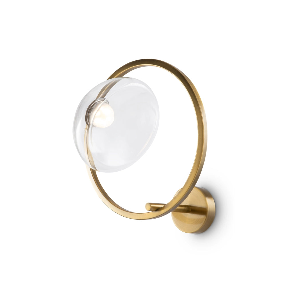 Maytoni Applique moderno Lunare 1 luce LED integrato ottone metallo vetro