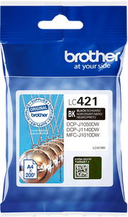 Brother LC421BK cartuccia d'inchiostro 1 pz Originale Nero