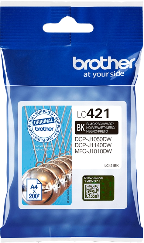 Brother LC421BK cartuccia d'inchiostro 1 pz Originale Nero
