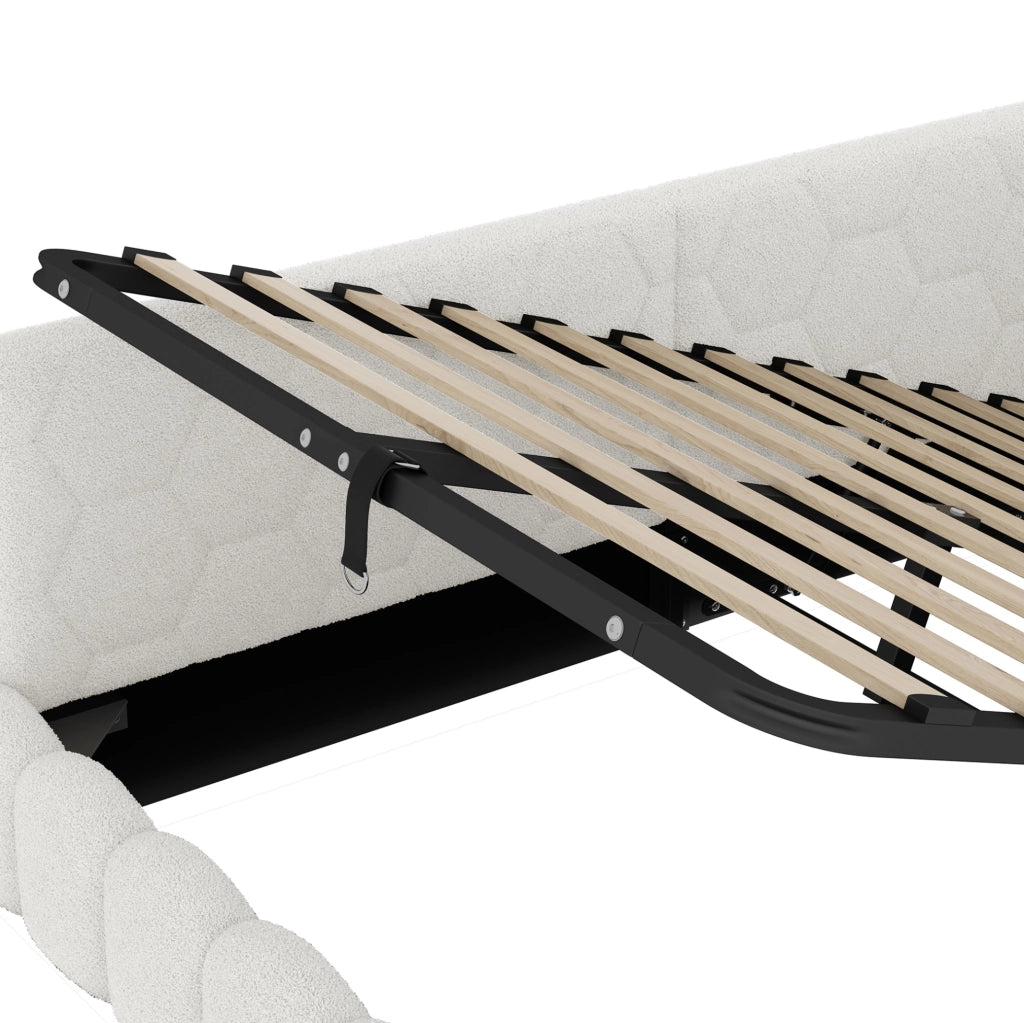Letto contenitore 90x200 cm con LED, USB e Type-C