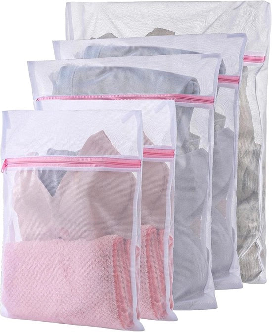 5 pezzi di asciugamano per lavatrice - asciugamano - asciugamano con chiusura a zip - asciugamano - contenitore per viaggio - per maglietta, camicia, pantaloni, calze (30 x 40 cm, 40 x 50 cm, 60 x 60 cm)