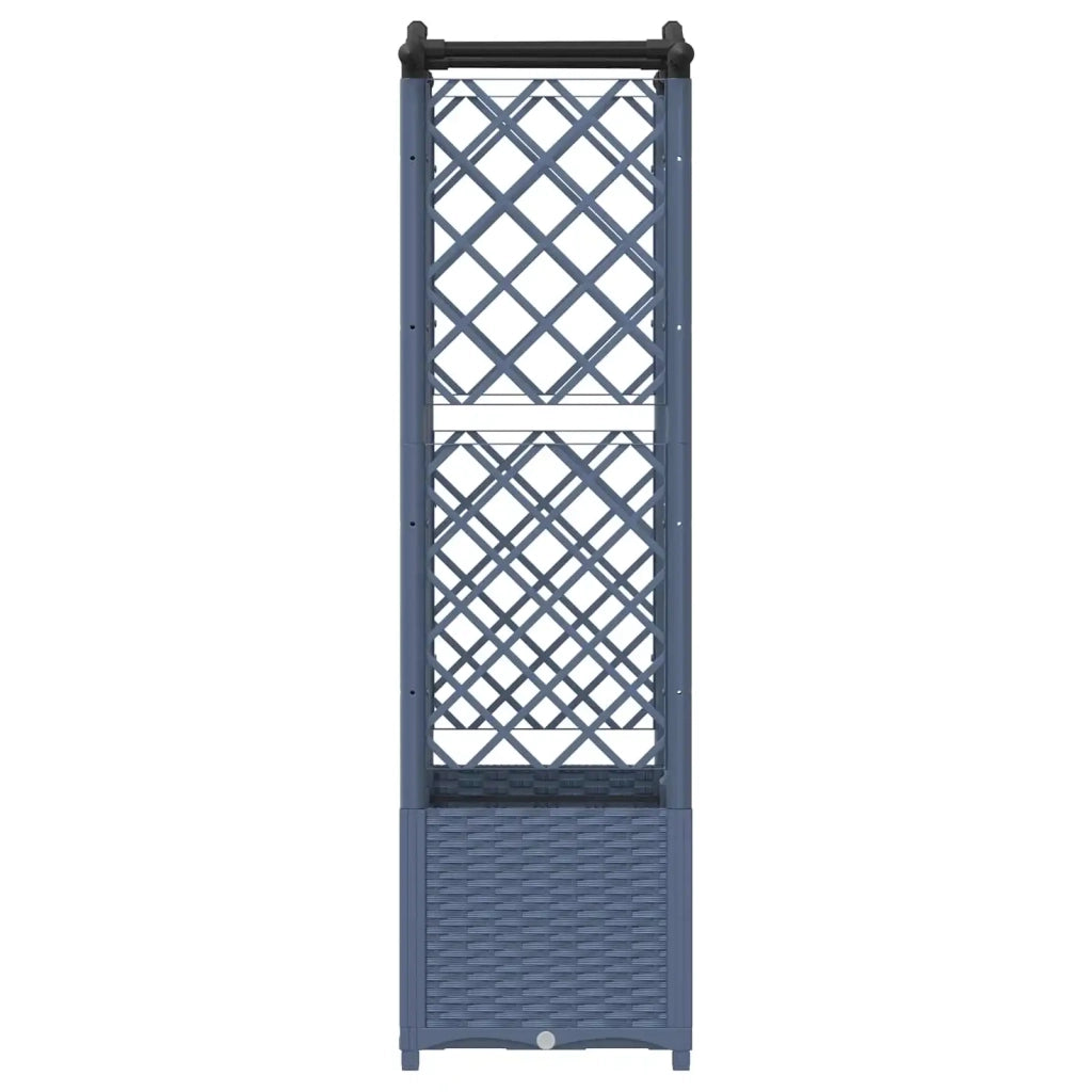 Letto Rialzato con Griglia e Tetto Grigio 122 x 40 x 141 cm PP 42032560