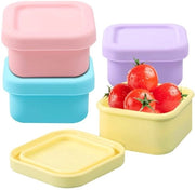 Contenitori per snack in silicone, 4 pezzi, stivellabili, impermeabili, riutilizzabili, 180 ml.