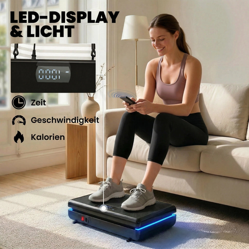 Pedana Vibrante con 120 Livelli di Intensit¨¤ ¨C Xylo ¨C 5 Programmi LED Bande Elastiche