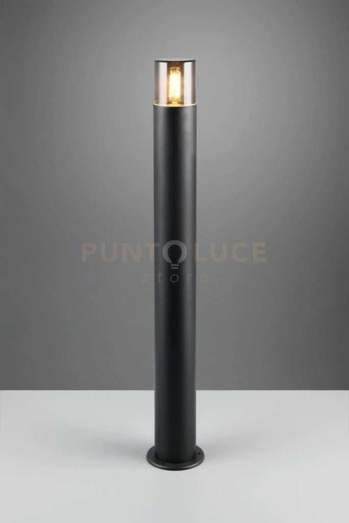 HOOSIC PALO ALTO DA ESTERNO ANTRACITE CON DIFFUSORI FUME' IP44 H. 80CM  1 LUCE ATTACCO E27