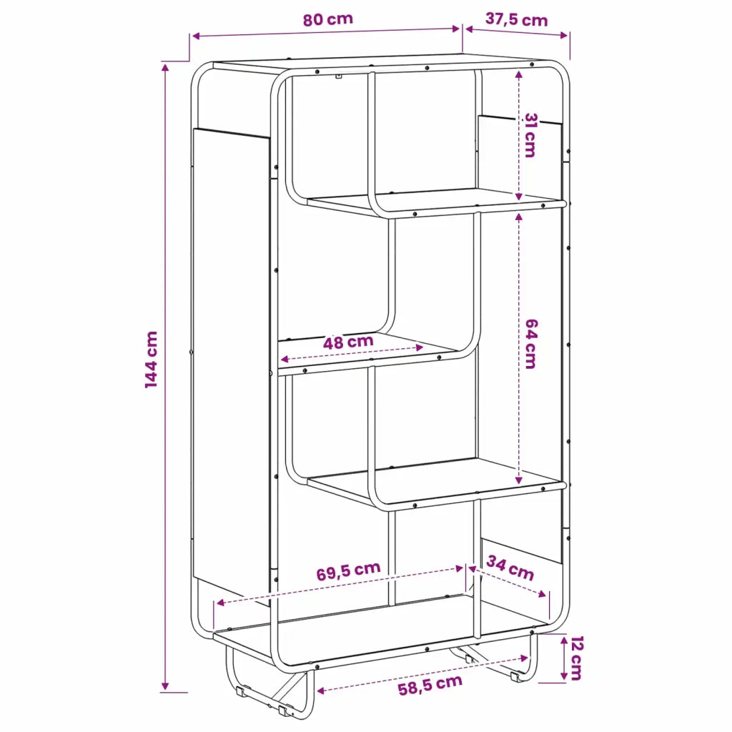 Credenza Legno antico 80 x 37.5 x 144 cm Legno ingegnerizzato 8007940