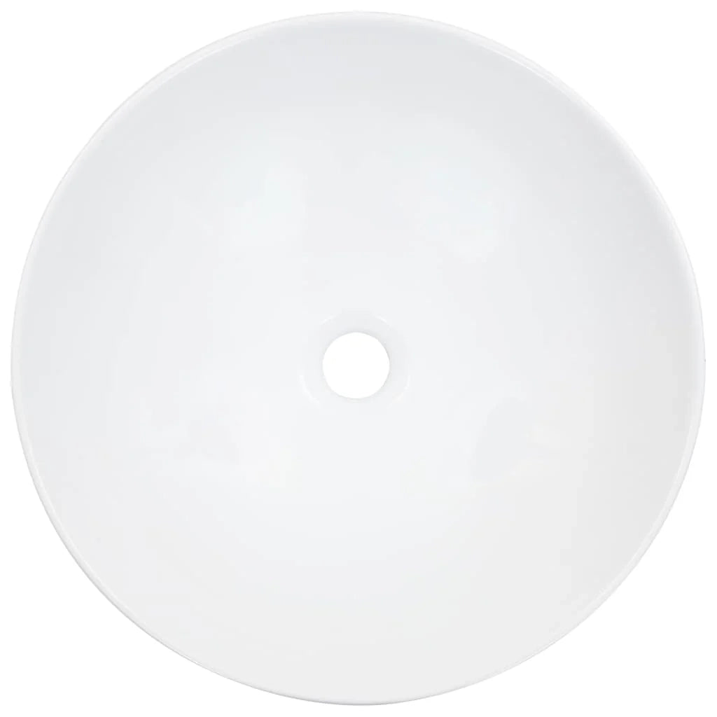 Lavabo da appoggio per l'interno del bagno cabina doccia cabina WC 41 x 12,5 cm ceramica bianca 02_0002616